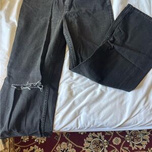 ASOS design black wide leg jeans